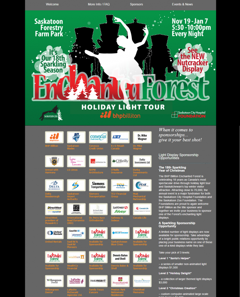 Armed With Harmony is happy to support the The Saskatoon Enchanted Forest presented by BHP Billiton