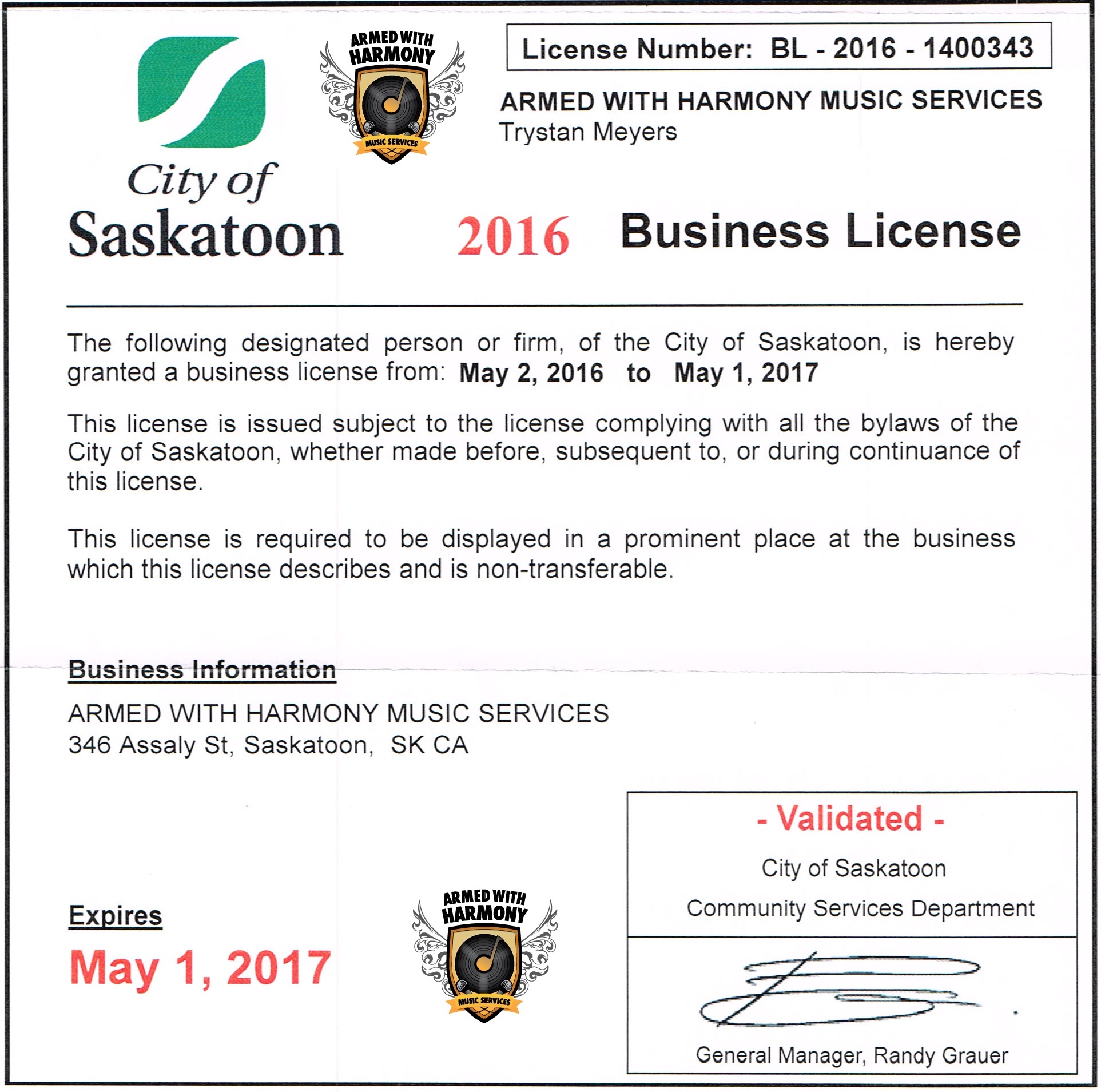 Saskatoon DJ & Photo Booth Company Armed With Harmony! We are a Registered, Liability Insured, Trustworthy, Canadian Disc Jockey Association Approved 100% Legal Company - Image 1