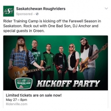 Big ups to the Saskatchewan Roughriders. It doesn't get more official than this!
