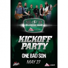 Saskatchewan Roughrider Kick-Off Party feat. One Bad Son & Dj Anchor
Friday May 27th @ OBrians Event Center, Saskatoon Doors Open 8pm
Facebook Event Here:<a href=https://www.facebook.com/events/1637425069912877/?active_tab=posts target=_blanc>https://www.facebook.com/events/1637425069912877/?active_tab=posts</a>