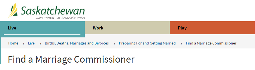 Saskatoon Marriage Commissioner