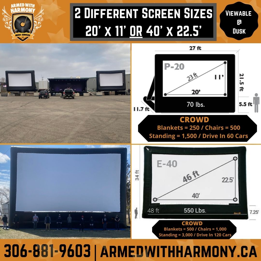 Outdoor Inflatable Movie Screen Saskatoon Saskatchewan