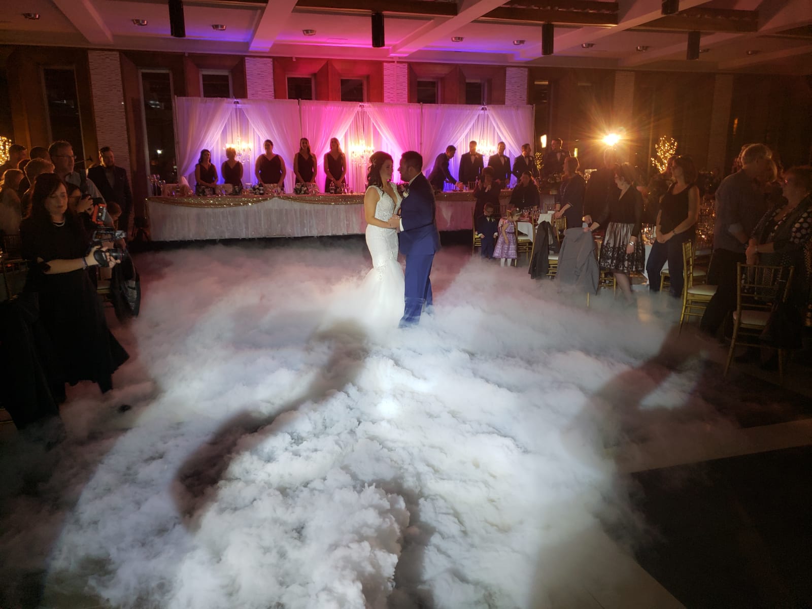 Saskatoon YXE Wedding DJ 1st First Dance On A Cloud Special Effect Rental
