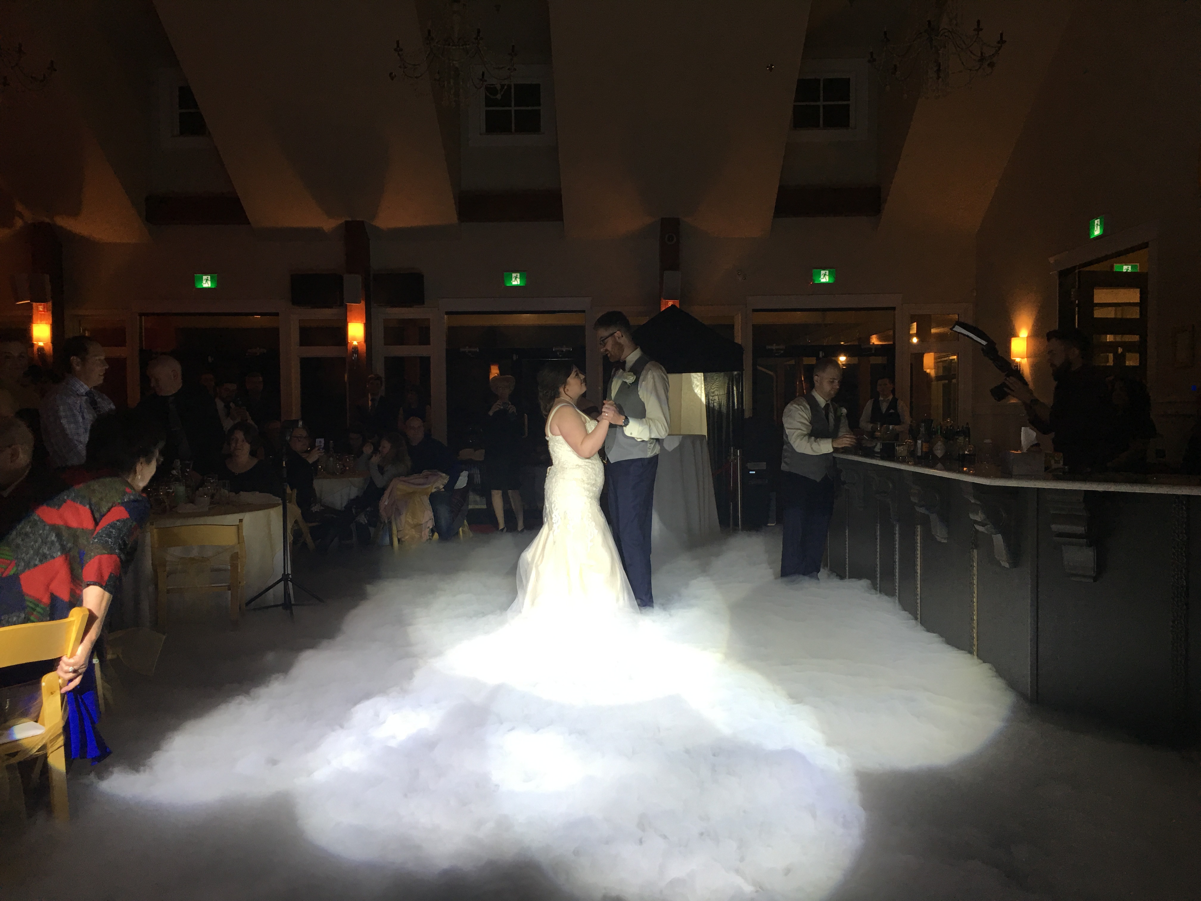 Saskatoon YXE Wedding DJ 1st First Dance On A Cloud Special Effect Rental