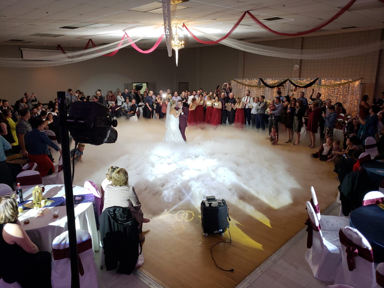 Saskatoon YXE Wedding DJ 1st First Dance On A Cloud Special Effect Rental