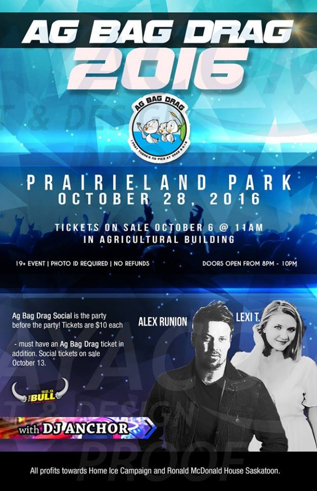 Ag Bag Drag 2016 w/ Alex Runions Lexi T & Dj Anchor Armed With Harmony Friday Oct 28th Prairieland Park