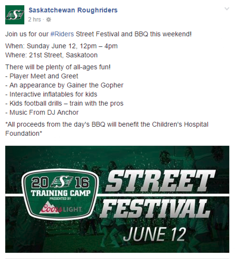 Saskatchewan Roughriders Street Festival w/ Dj Anchor of Armed With Harmony & 96.3 Cruz FM