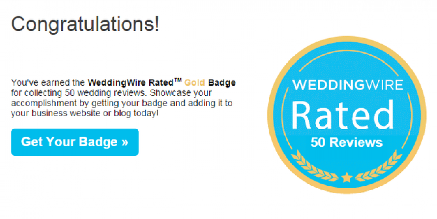 Wedding Wire Rated!