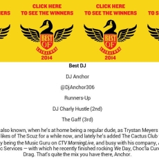 Dj Anchor Voted "Best Dj In Saskatoon" By Planet S Magazine