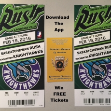 Win 2x FREE Tickets To The Next Saskatchewan Rush Home Game