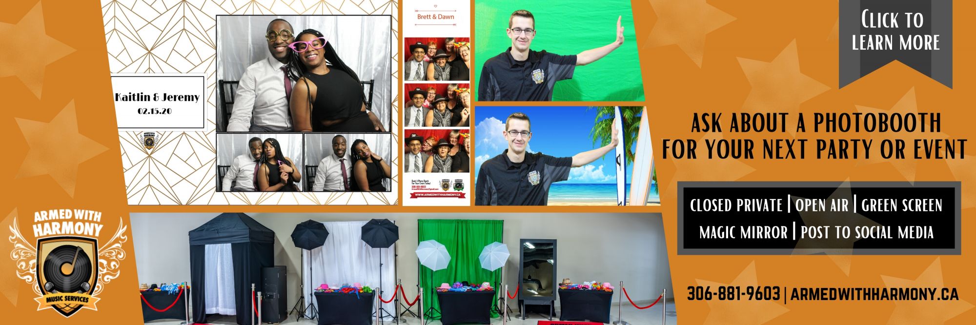 Armed With Harmony  | Saskatoon Wedding DJs, Photo Booths, Outdoor Movies & Event Production